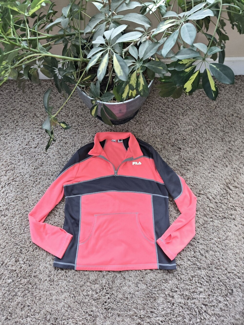 Fila Quarter Zip fleece pullover Wmbs Sz XL